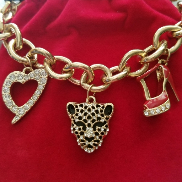 🐾⚘Thalia Sodi Crystal Glamour Charm Bracelet - Picture 3 of 3